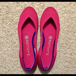 Rothy’s Hot Pink Flats Size7.5 EUC